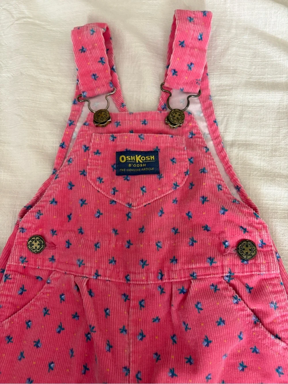 Vintage OshKosh B'gosh Pink Overalls with vest back